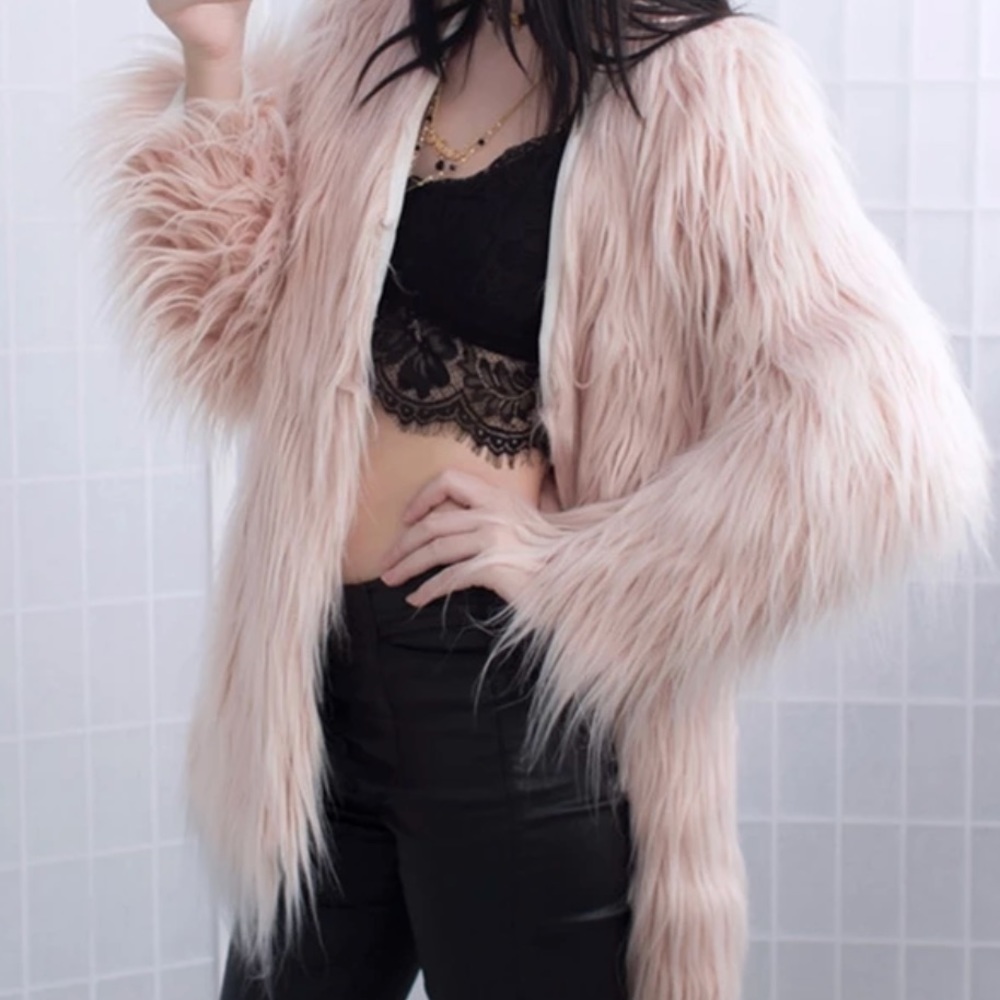 Pink Fur Jacket